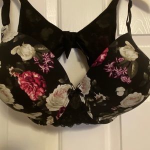 Rose Patterned Bra